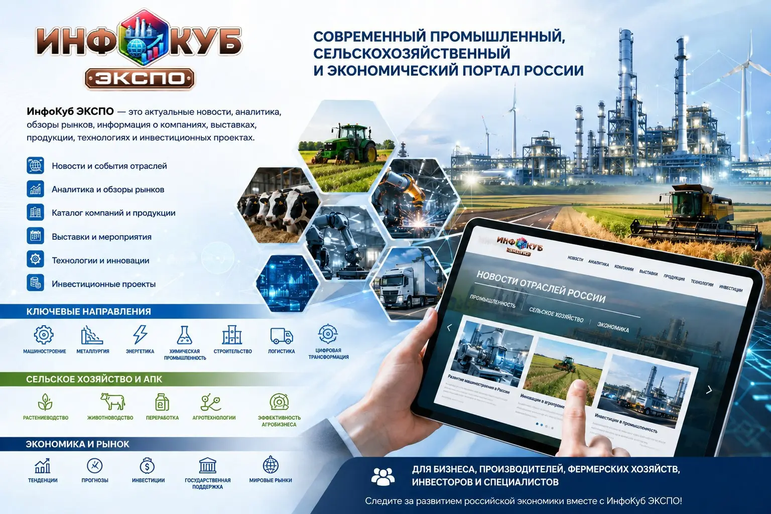 ИнфоКуб ЭКСПО начал работу — открытое тестирование сервиса для бизнеса в России
